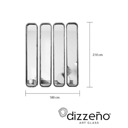 SET ESPEJOS ROMINA 4 PZAS  PAROTA SÓLIDA