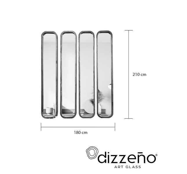 SET ESPEJOS ROMINA 4 PZAS  PAROTA SÓLIDA