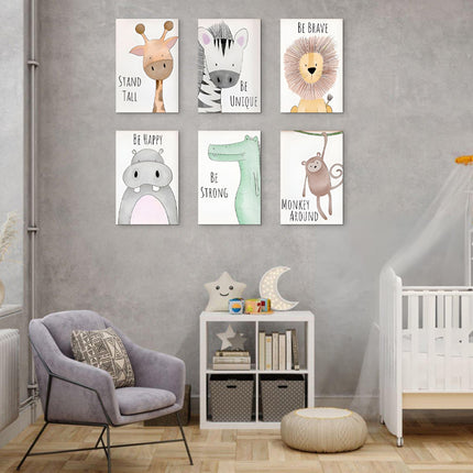 SET DE CUADROS BE WONDERFULL 6 PZAS