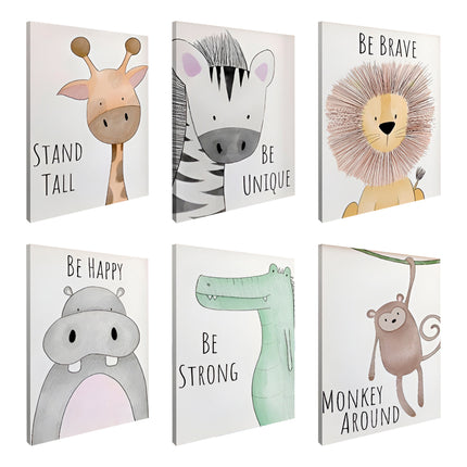 SET DE CUADROS BE WONDERFULL 6 PZAS