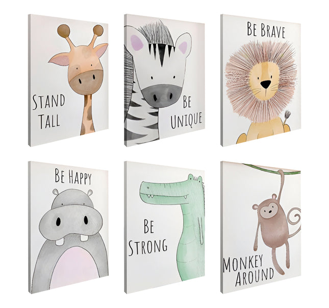 SET DE CUADROS BE WONDERFULL 6 PZAS