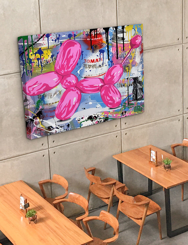 CUADRO PINK DOGGY - 166 X 126 CM