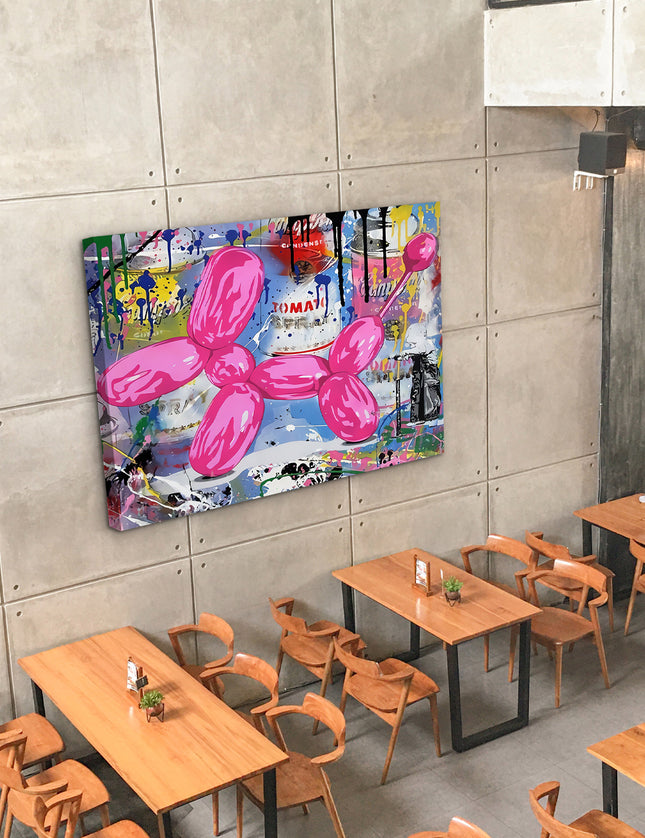 CUADRO PINK DOGGY - 166 X 126 CM