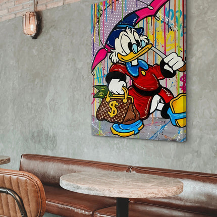 CUADRO DONALD PARAGUAS - 86 X 56 CM