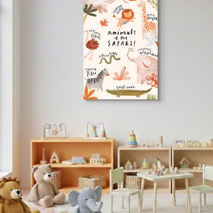 SAFARI ANIMALS - 86 X 56 CM