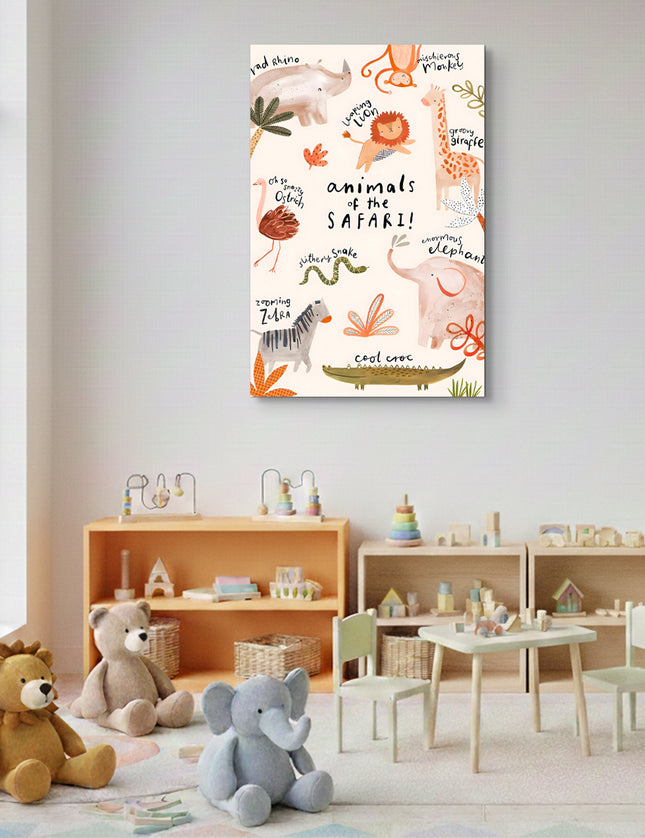 SAFARI ANIMALS - 86 X 56 CM