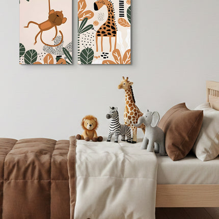 SET DE CUADROS ÁFRICA 2 PZAS