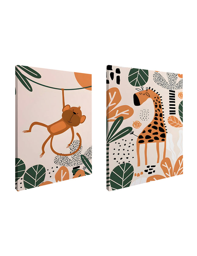 SET DE CUADROS ÁFRICA 2 PZAS