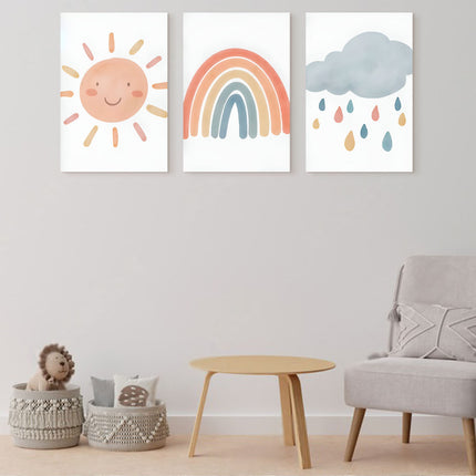 SET DE CUADROS ARCO IRIS 3 PZAS