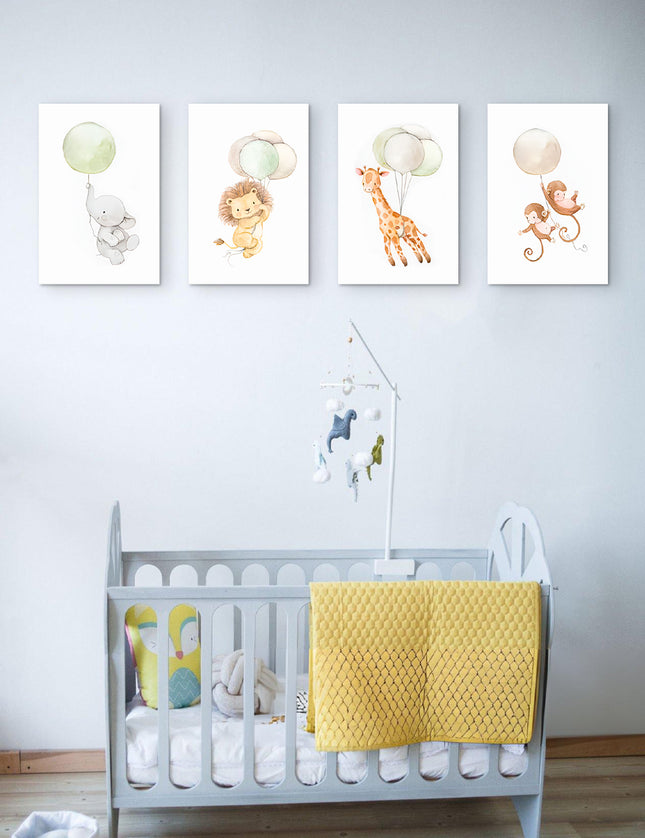 SET DE CUADROS BALLONS 4 PZAS