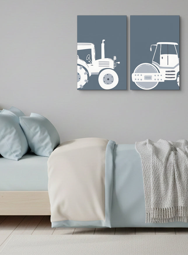 SET DE CUADROS FARM TRUCKS 2 PZAS