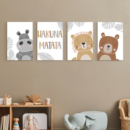 SET DE CUADROS HAKUNA 4 PZAS