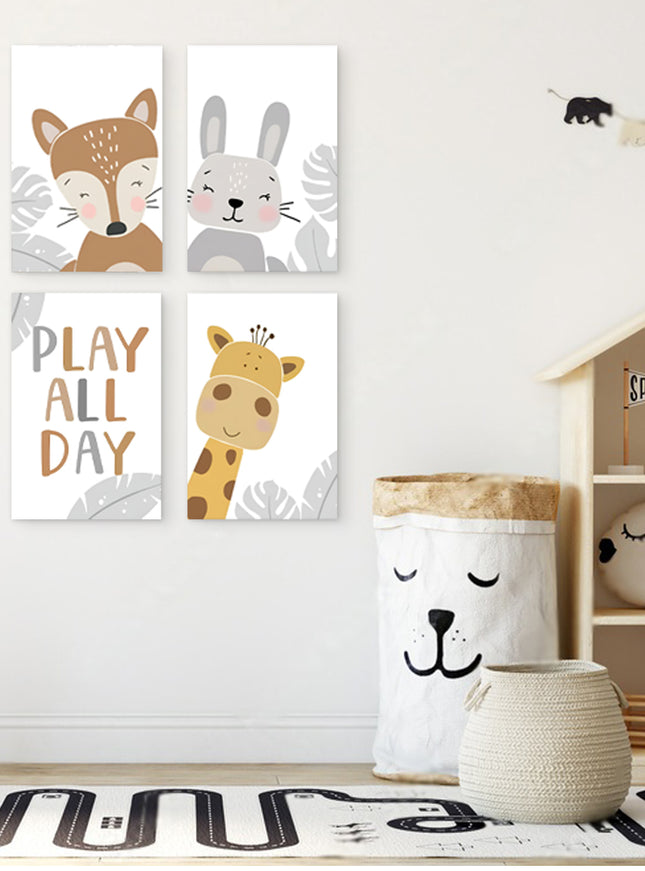 SET DE CUADROS PLAY ALL DAY 4 PZAS