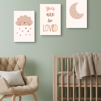 SET DE CUADROS SO LOVED 3 PZAS