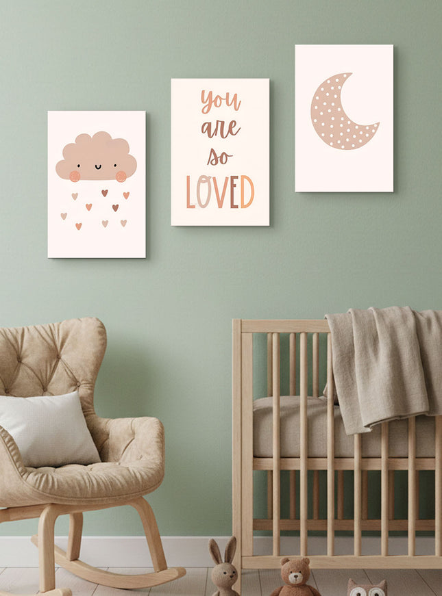 SET DE CUADROS SO LOVED 3 PZAS