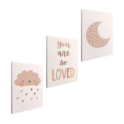 SET DE CUADROS SO LOVED 3 PZAS