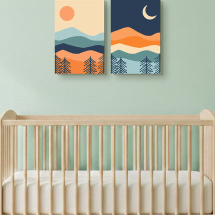 SET DE CUADROS SUNMOON 2 PZAS