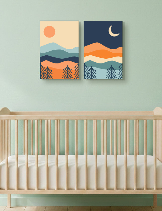 SET DE CUADROS SUNMOON 2 PZAS