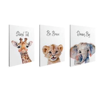 SET DE CUADROS SAFARI TIME 3 PZAS