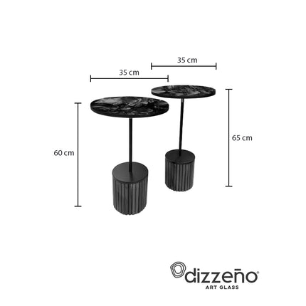 SET MESAS LATERALES DE PAROTA "SARAH" 2 PZAS