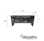 CREDENZA DE PAROTA "SENEGAL" ARK NOCHE PLATEADA CON ORO