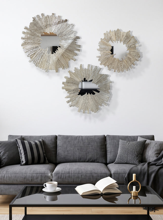 SET ESPEJOS QUARZO LAMAN 3 PZAS