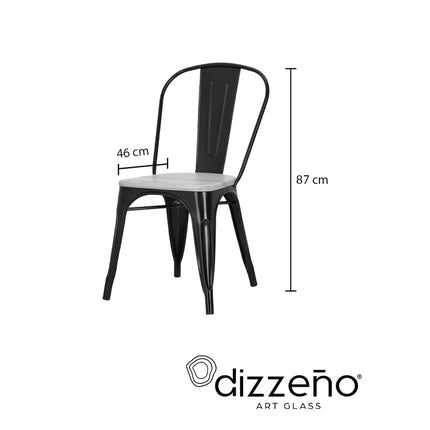 SILLA BOLTON CON ASIENTO DE MADERA