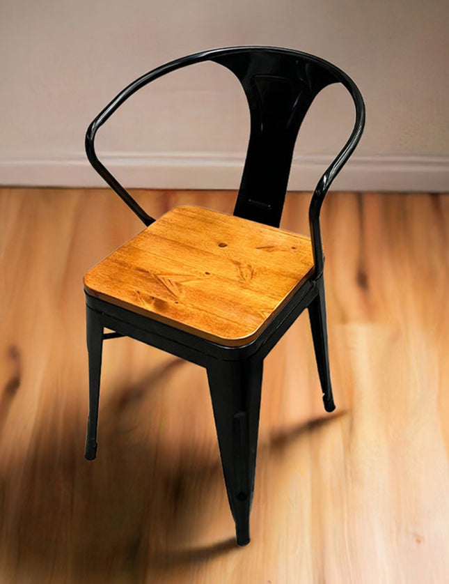 SILLA BOLTON YORK CON ASIENTO DE MADERA