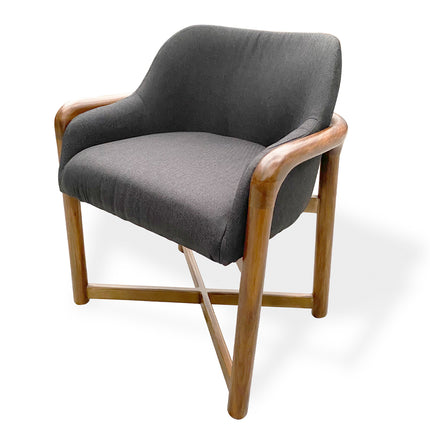 SILLA OVAL GRIS OSCURO