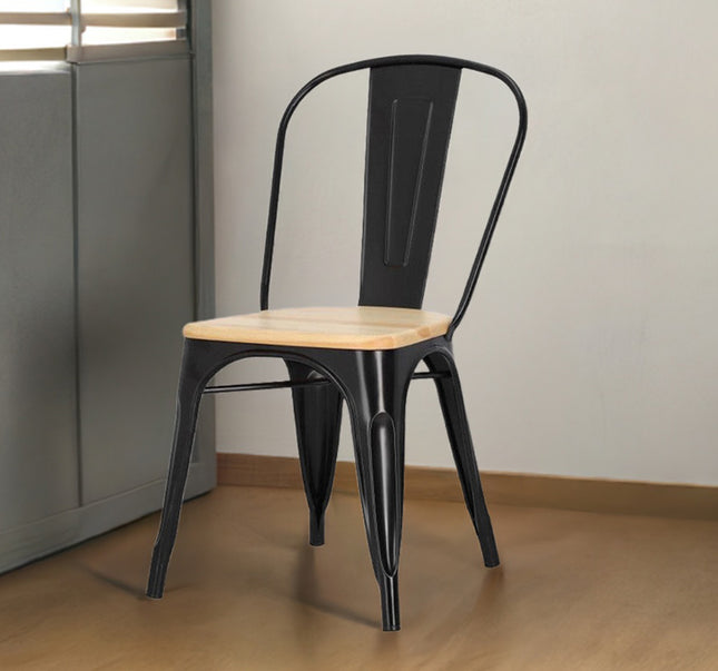 SILLA BOLTON CON ASIENTO DE MADERA