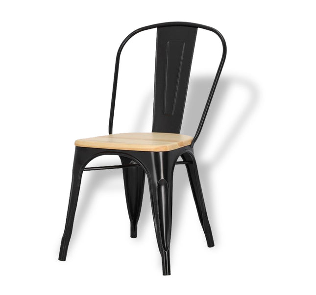 SILLA BOLTON CON ASIENTO DE MADERA