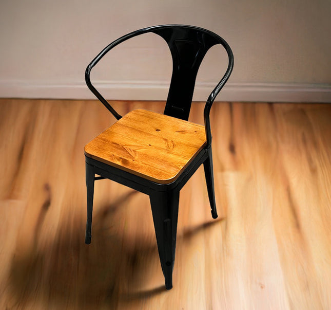 SILLA BOLTON YORK CON ASIENTO DE MADERA