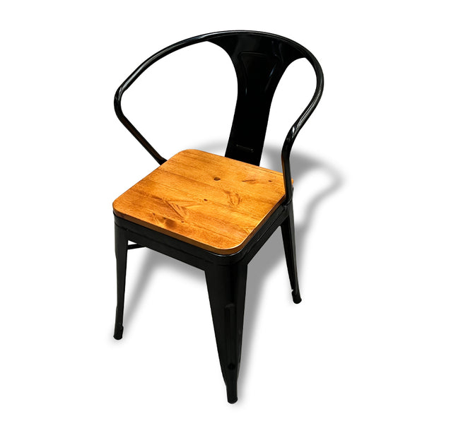 SILLA BOLTON YORK CON ASIENTO DE MADERA