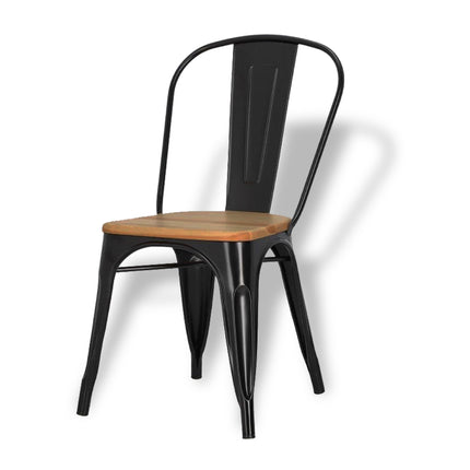 SILLA BOLTON CON ASIENTO DE MADERA