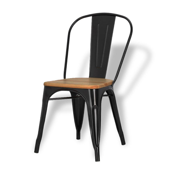 SILLA BOLTON CON ASIENTO DE MADERA