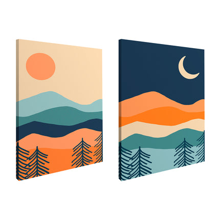 SET DE CUADROS SUNMOON 2 PZAS