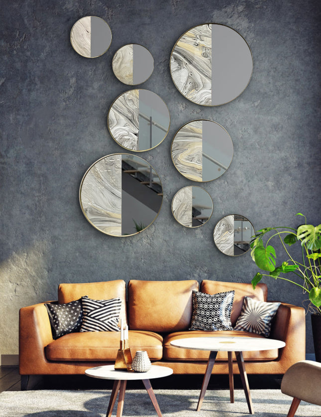 SET TANGENTES RESINA + ESPEJO 8 PZAS
