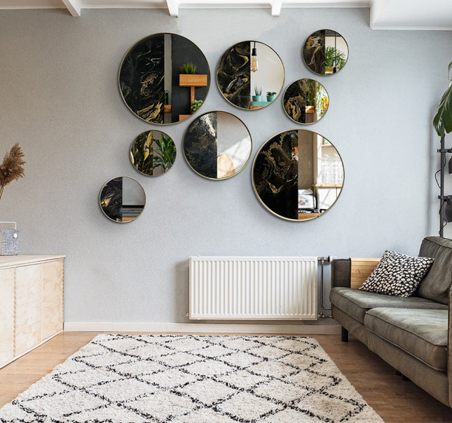 SET TANGENTES RESINA + ESPEJO 8 PZAS