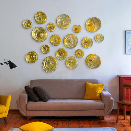 SET TINAJAS ÁMBAR TRASLÚCIDO 18 PZAS