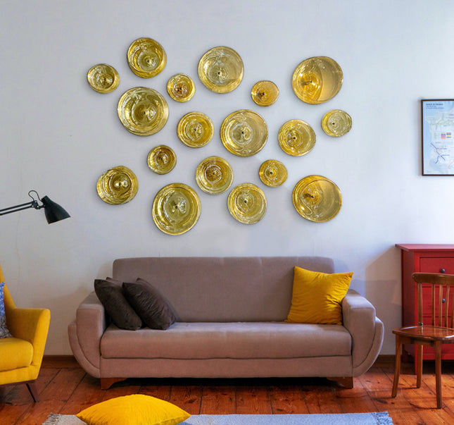 SET TINAJAS ÁMBAR TRASLÚCIDO 18 PZAS