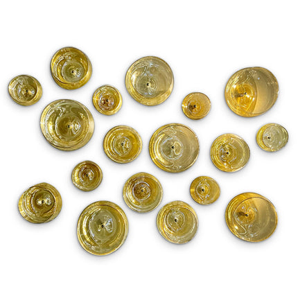 SET TINAJAS ÁMBAR TRASLÚCIDO 18 PZAS