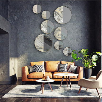 SET TANGENTES RESINA + ESPEJO 8 PZAS