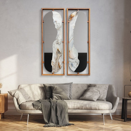 SET MARCOS TOLEDO RESINA + ESPEJO 2 PZAS