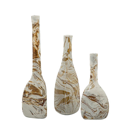 SET JARRONES TRIANGULAR 3 PZAS