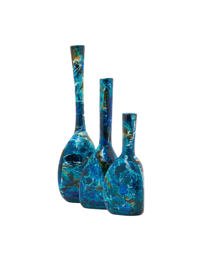 SET JARRONES TRIANGULAR 3 PZAS