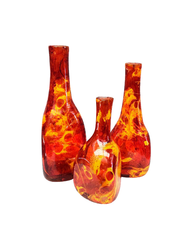 SET JARRONES TRIANGULAR 3 PZAS