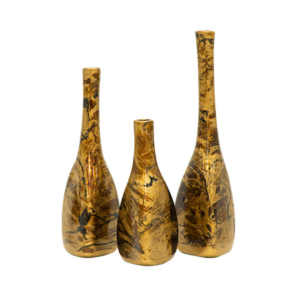 SET JARRONES TRIANGULAR 3 PZAS