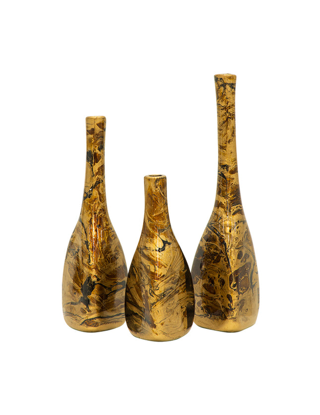 SET JARRONES TRIANGULAR 3 PZAS