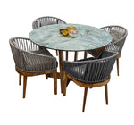 COMEDOR VICTORIA ARK ORIGINAL 120 CM CON 4 SILLAS DELHI