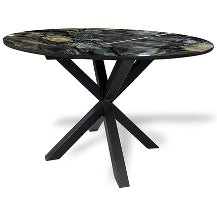 MESA COMEDOR VICTORIA BASE DE METAL DENVER 120 CM SIN SILLAS
